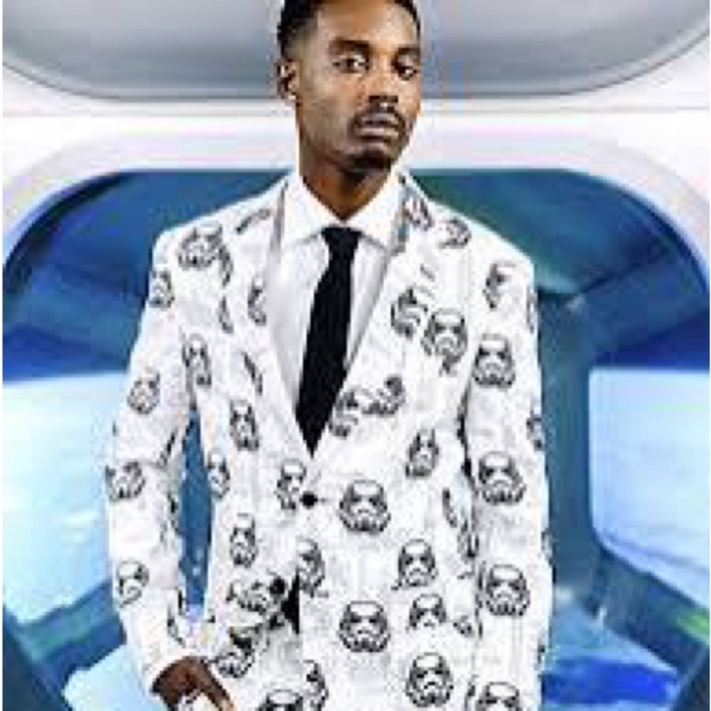 OppoSuit Men’s Storm Trooper suit & tie set Size 46